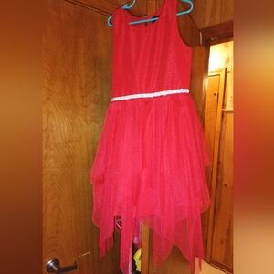 Elegant Red Kids Formal Dress
